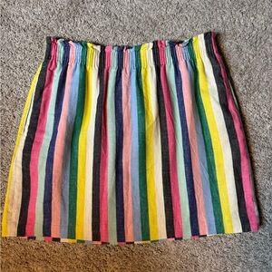 J. Crew Factory Size 8 Multicolor Striped A-Line Skirt